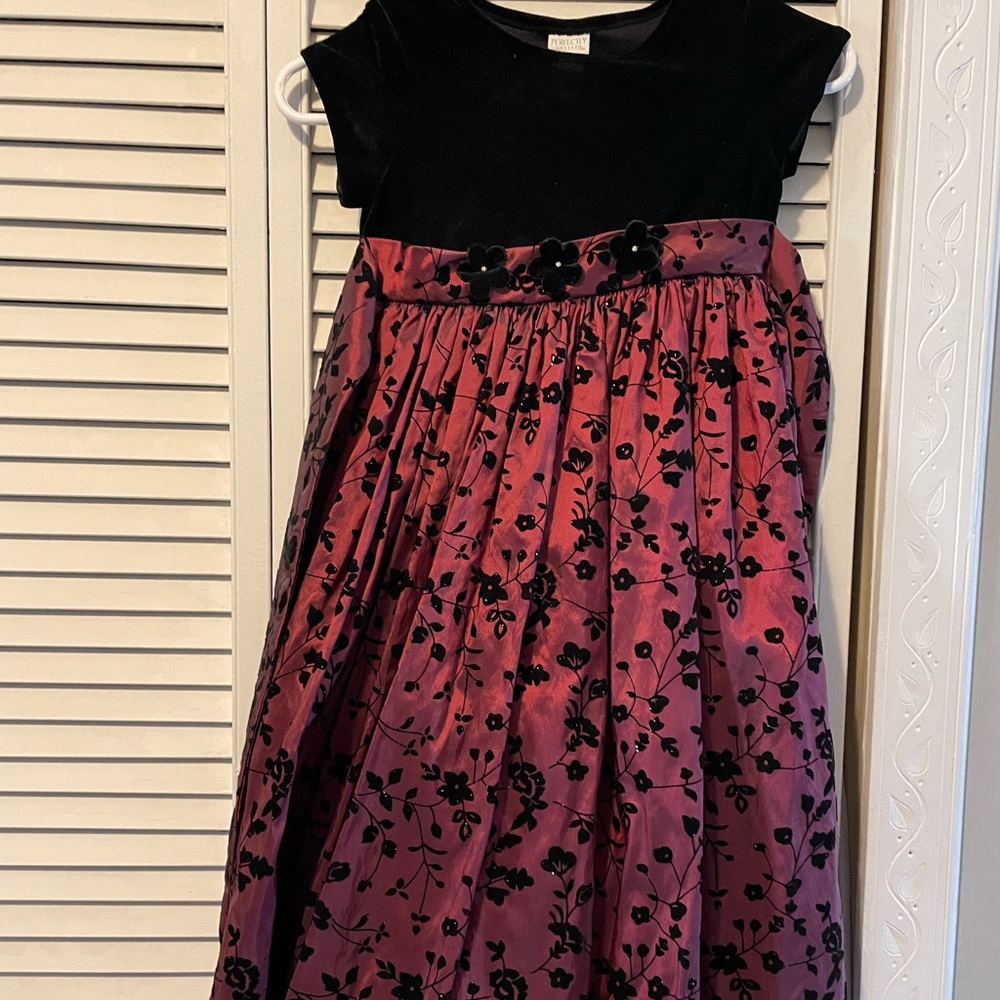 Back and wine/plum dress